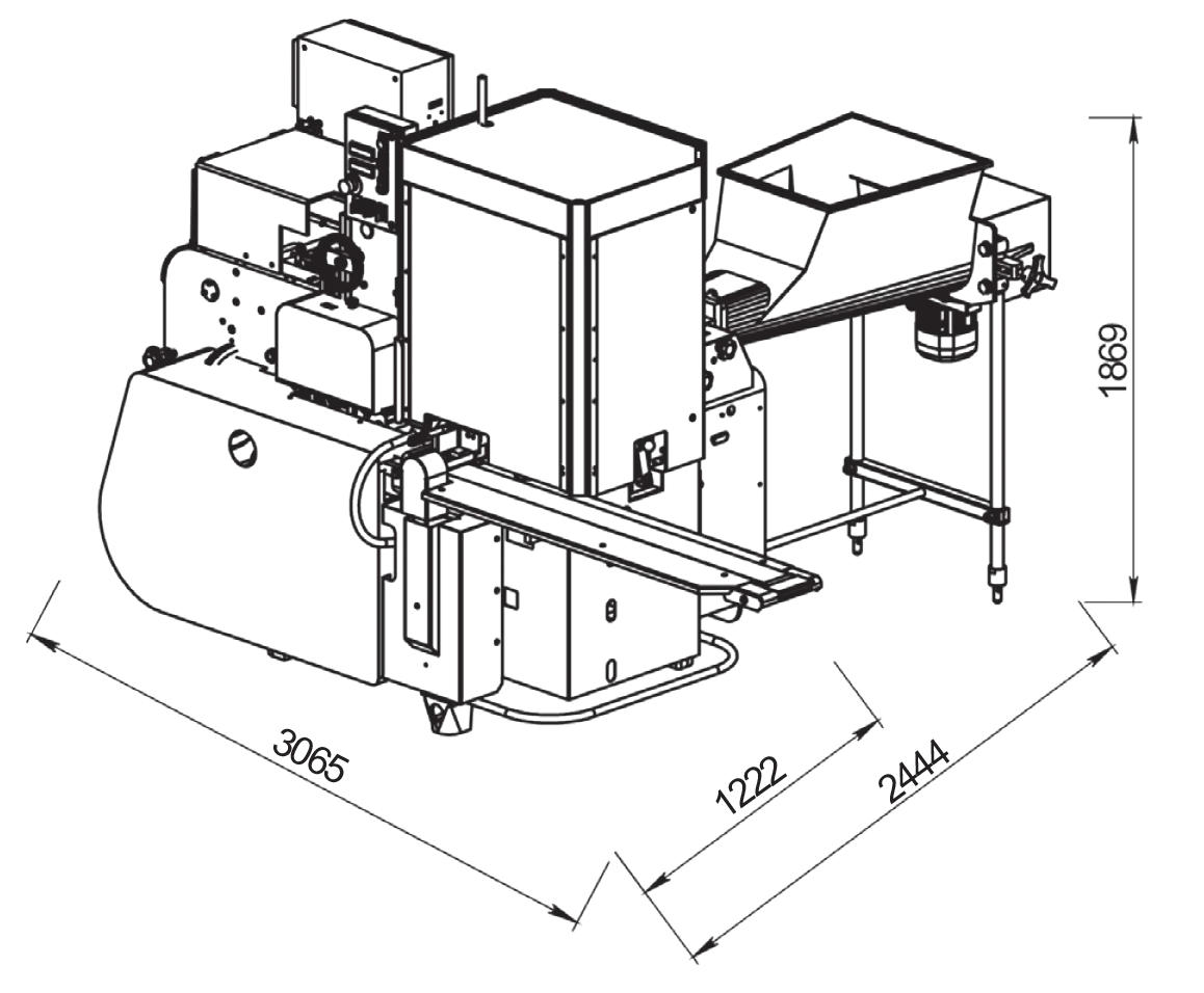 Technical specifications of the SII-ARM butter bar wrapper